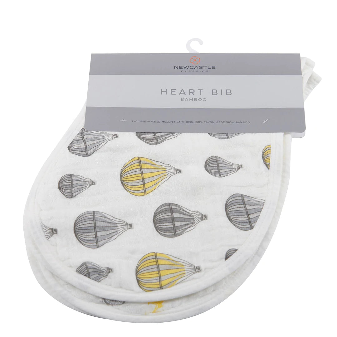 Traveler Bamboo Heart Bibs 2PK