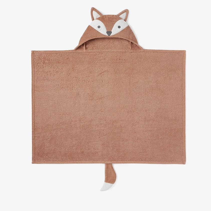 Rust Fox Hooded Baby Bath Wrap