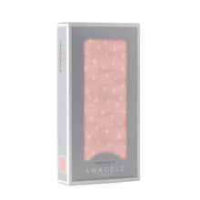 Load image into Gallery viewer, Pink Pearl Polka Dot Bamboo Swaddle
