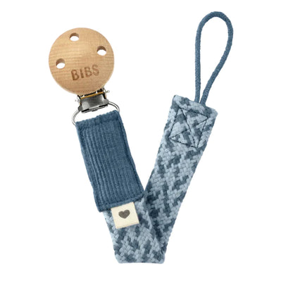 BIBS Pacifier Clip - Petrol/Baby Blue