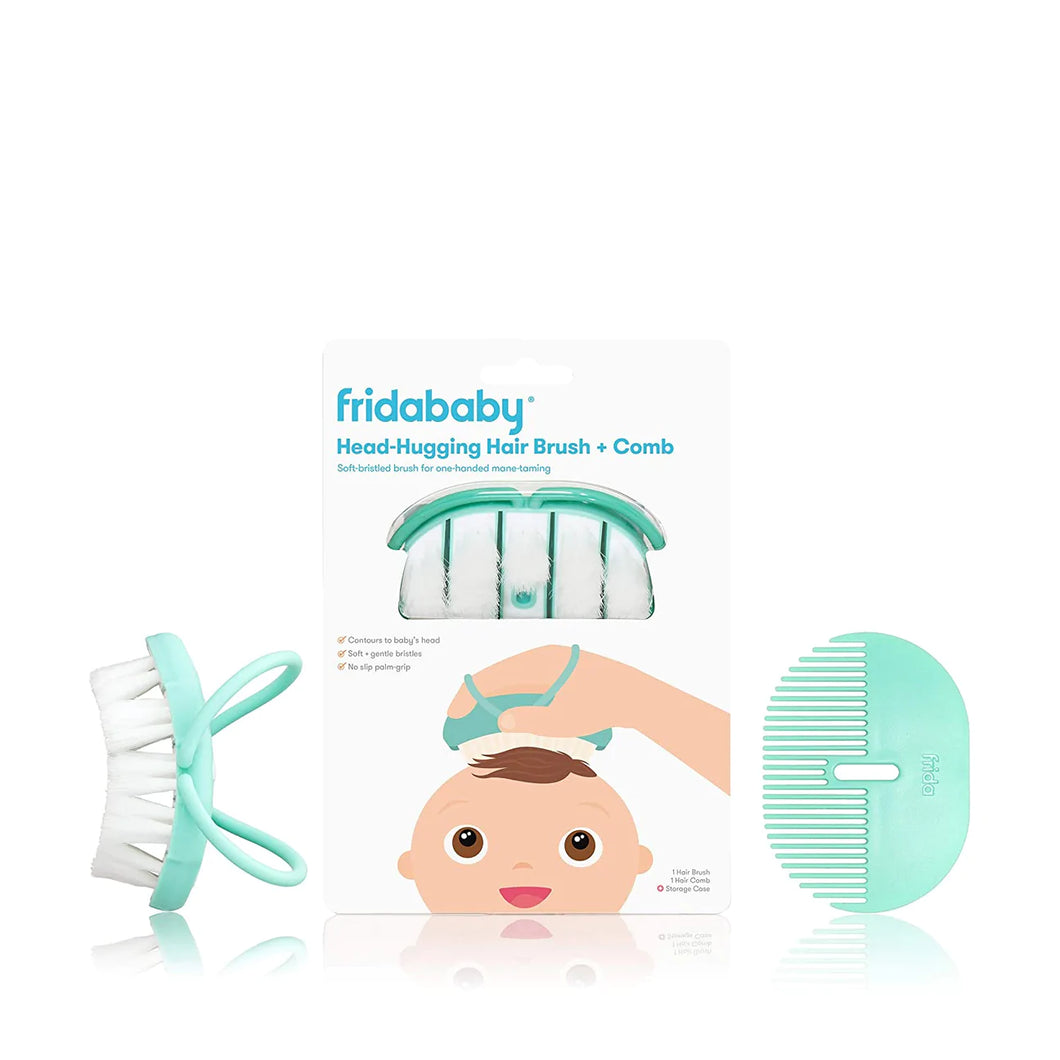 Infant Hairbrush + Comb + Case
