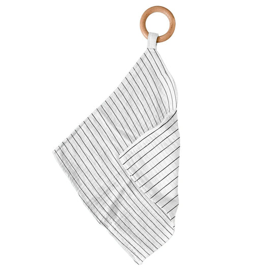 Pencil Stripe Bamboo Blankie Teether