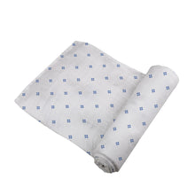 Load image into Gallery viewer, Periwinkle Diamond Polka Dot Swaddle
