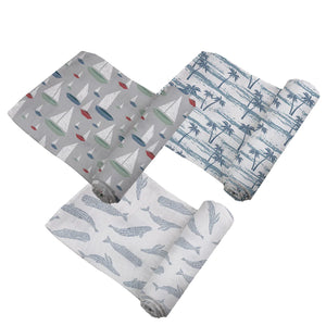 Ocean Tides Bamboo Swaddle 3 Pack