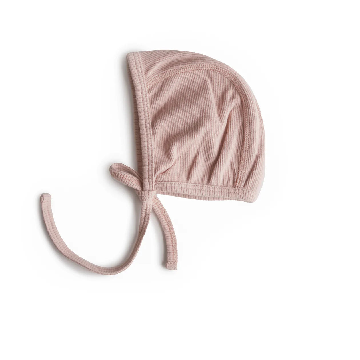 Ribbed Baby Bonnet - Blush