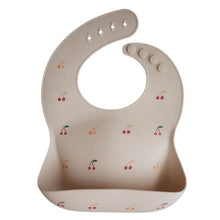 Load image into Gallery viewer, Silicone Baby Bib - Cherries
