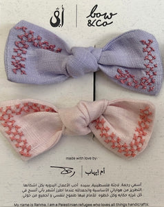Bow - Lavender & Pink