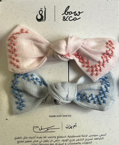 Bow - Pink & Blue