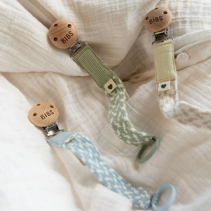 BIBS Pacifier Clip - Cloud/Iron