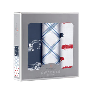 Things That Go Swaddle 3 Pack