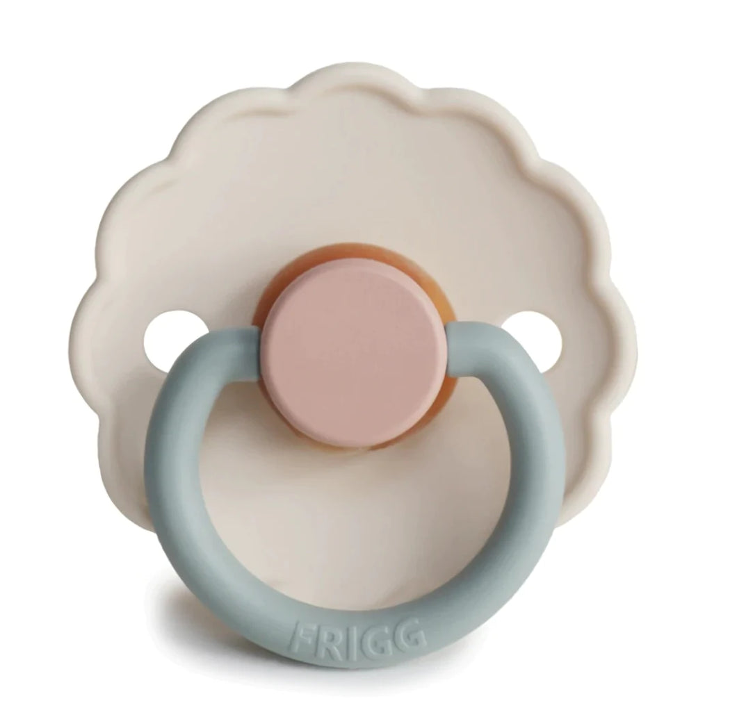 FRIGG - Daisy Latex Baby Pacifier - Size 2 - Cotton Candy