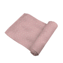 Load image into Gallery viewer, Pink Pearl Polka Dot Bamboo Swaddle
