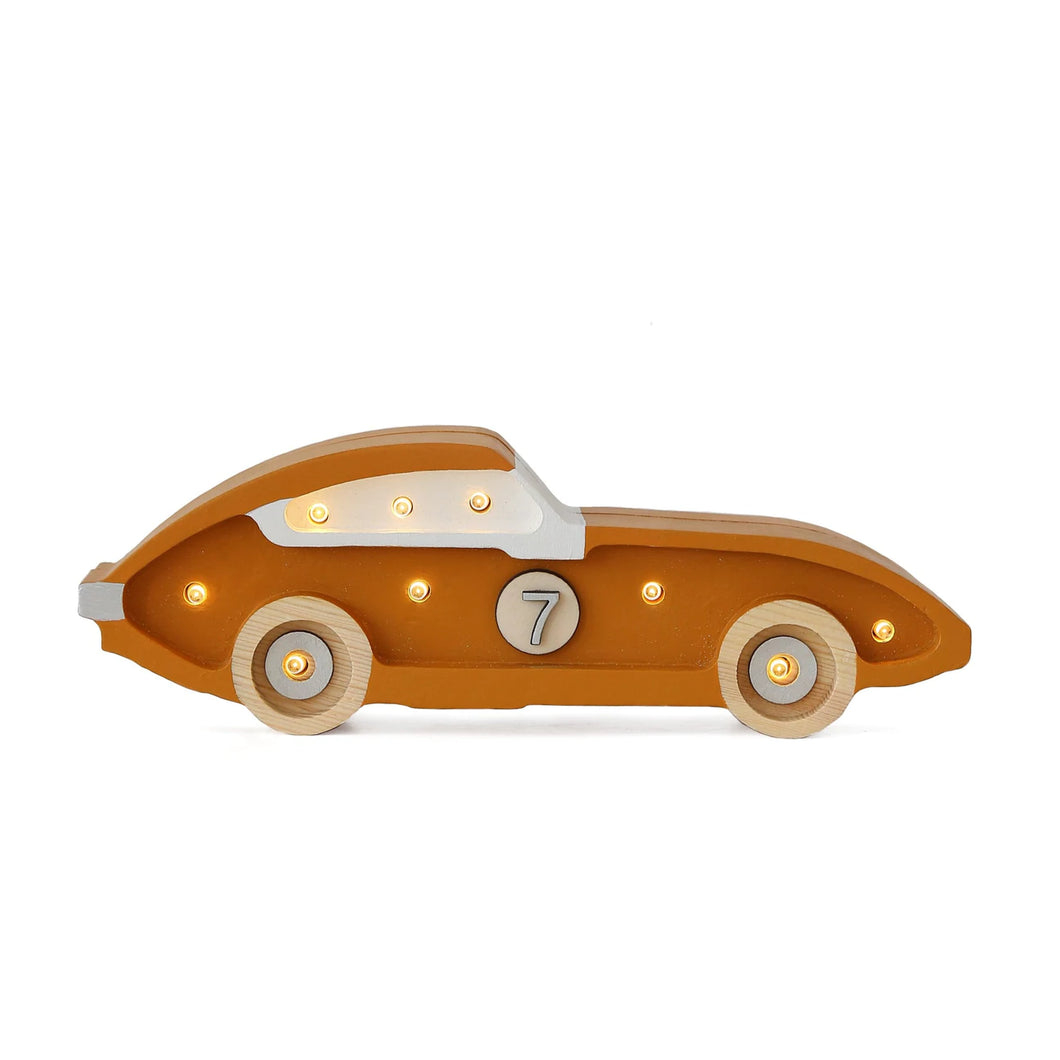 Little Lights Mini Race Car Lamp - Mustard