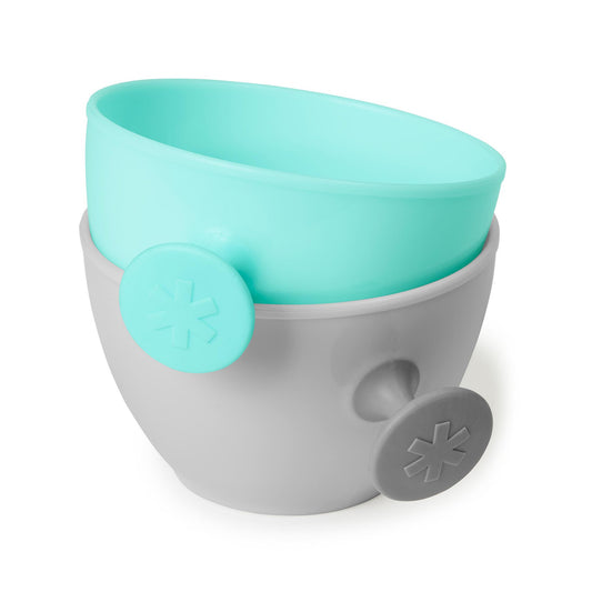 Easy-Grab Bowls-Grey/Soft Teal