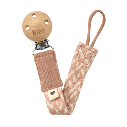 BIBS Pacifier Clip - Blush/Ivory