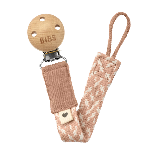 BIBS Pacifier Clip - Blush/Ivory