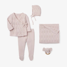 Load image into Gallery viewer, Blush Pink Newborn Coming Home Outfit Boxed Set
