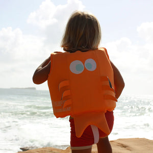 Swim Vest - Sonny the Sea Creature Neon Orange - 1-2 Years