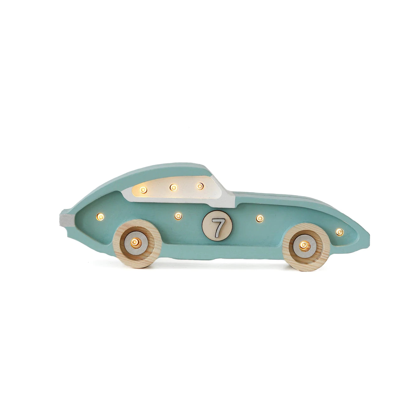 Little Lights Mini Race Car Lamp - Retro Blu