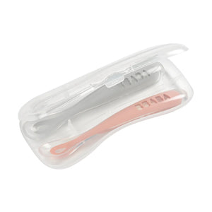 Silicone Spoon 1st Age 2pcs Set - Old Pink