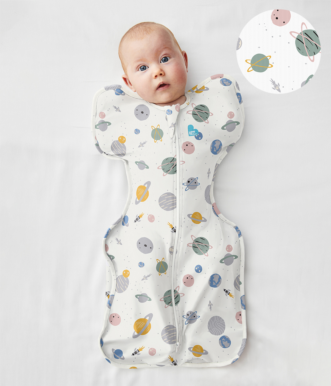 Swaddle Up™ Lite 0.2 TOG Space Print - Designer Collection - NEWBORN