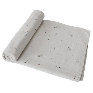 Muslin Swaddle Blanket Organic Cotton - Falling Stars