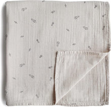 Load image into Gallery viewer, Muslin Swaddle Blanket Organic Cotton - Rocket Ship
