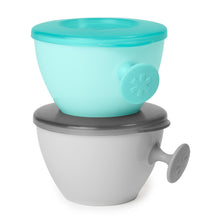 Load image into Gallery viewer, Easy-Grab Bowls-Grey/Soft Teal
