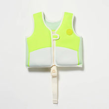 Load image into Gallery viewer, Swim Vest - Shark Tribe Blue Neon Citrus - 3-6 Years
