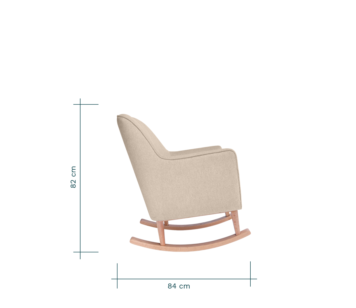 Noah Rocking Chair - Stone (Natural)