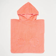 Load image into Gallery viewer, Beach Hooded Towel Ocean Treasure Neon Rose

