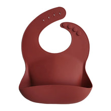 Load image into Gallery viewer, Silicone Baby Bib - Raw Sienna
