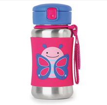 Load image into Gallery viewer, Zoo Stainless Steel Straw Bottle - Butterfly
