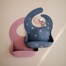 Silicone Baby Bib - Shell Smoke