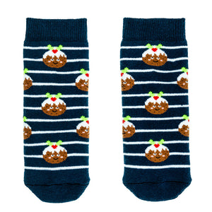 Christmas Pudding Tot Welly Socks