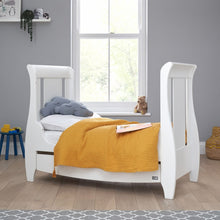 Load image into Gallery viewer, Katie Mini Sleigh Cot Bed with Under Bed Drawer - White
